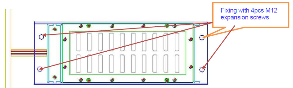 in-pavement brickled traffic signal light installation